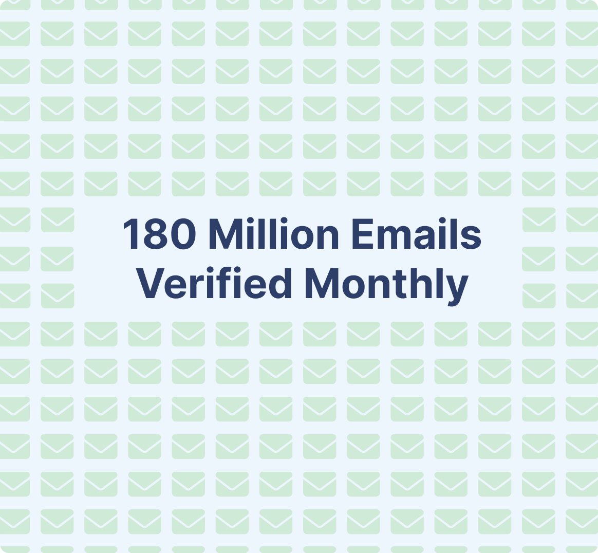Illustration of 180 Million Emails Verified Monthly