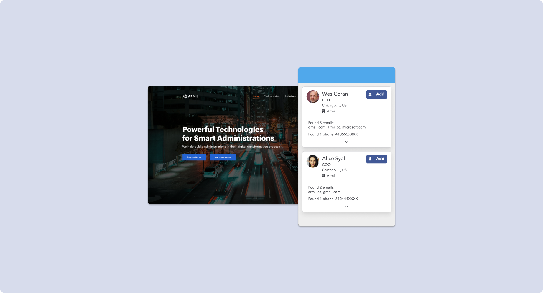 Extension in use for a company